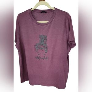 Shein Mom Life Purple Plus Size Graphic Maternity Short Sleeve 22 "ptp Callout